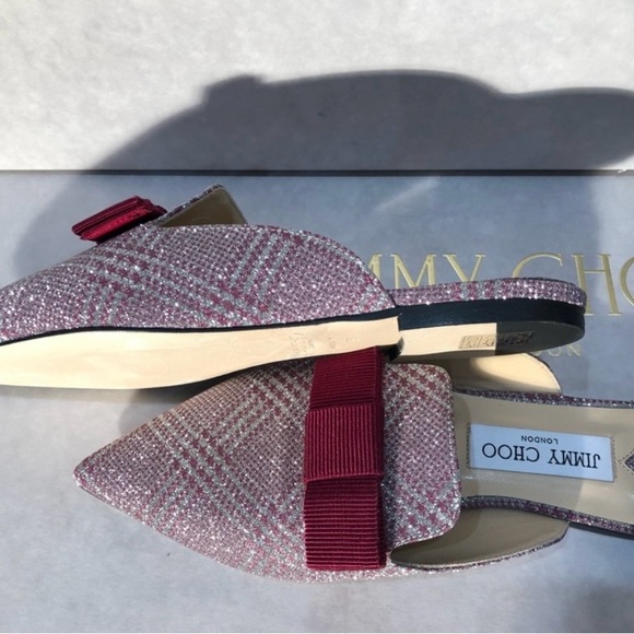 Jimmy Choo Galaxy Flats Glitter Slippers - Picture 5 of 9